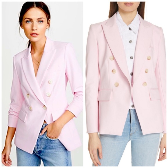 Veronica Beard Lonny Double Breasted Dickey Jacket Blazer Pink Size 2